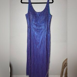 Stunning Purple Glitter Evening Gown
